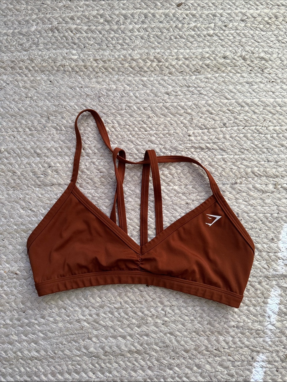 Gymshark Rust Brown Strappy Sports Bra